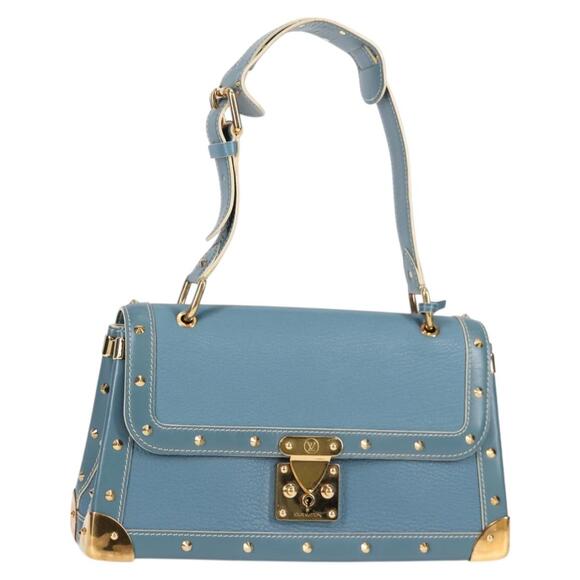 LOUIS VUITTON Suhari Tarantue Shoulder Bag Leather Blue M91821 - Picture 1 of 16
